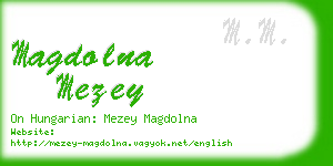 magdolna mezey business card